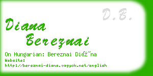 diana bereznai business card